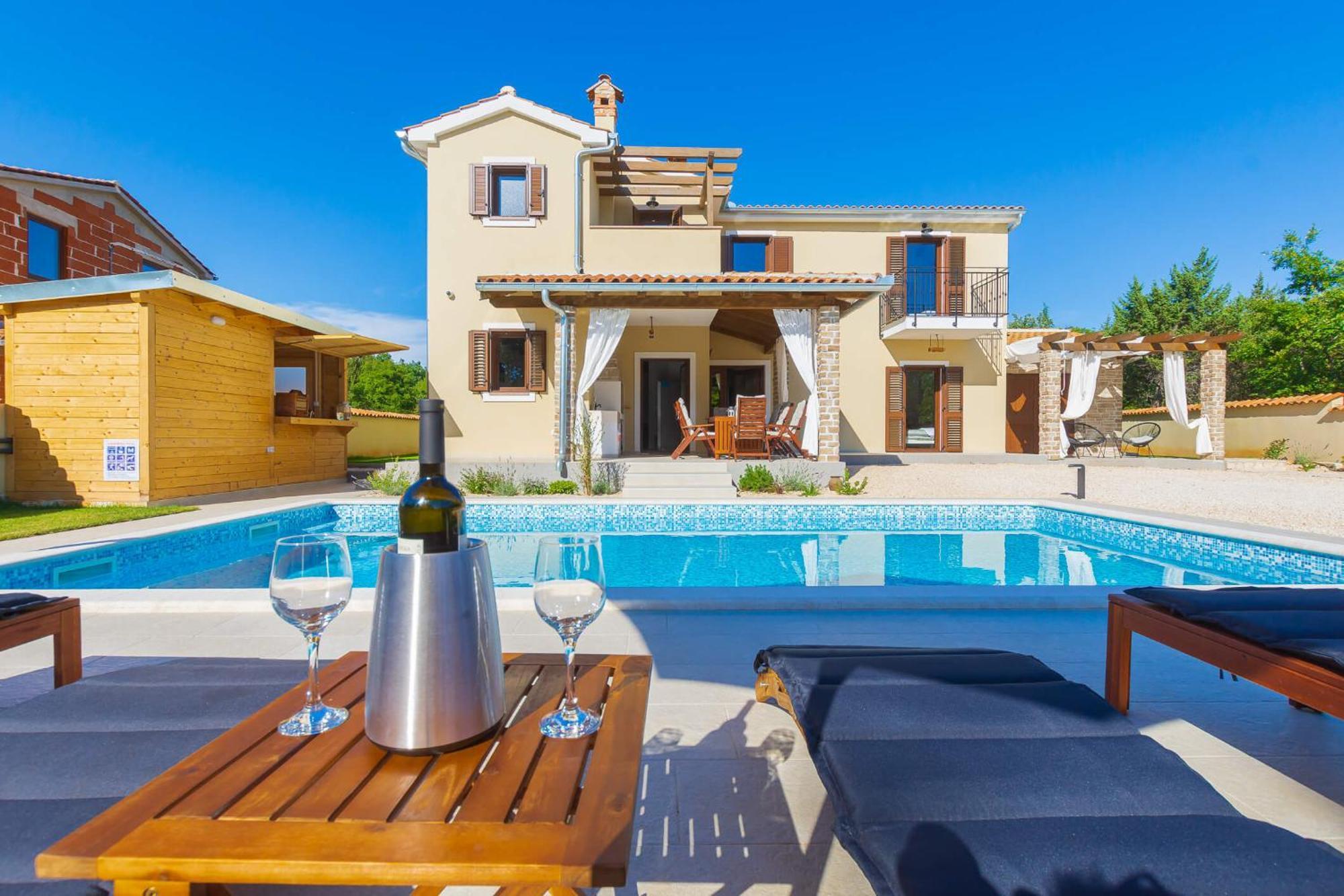 Villa David - Luxurious Secluded Villa With A Heated Pool Butkovići Exteriör bild